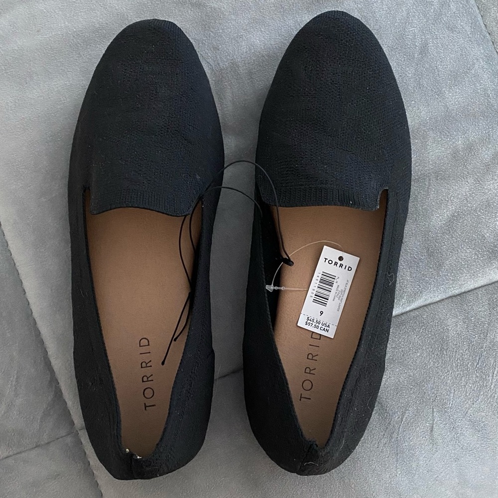Torrid black stretch knit loafer 9